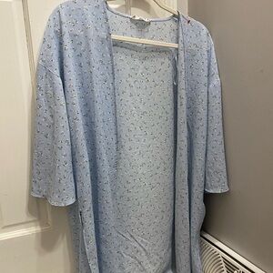 Floral Blue Kimono Cardigan